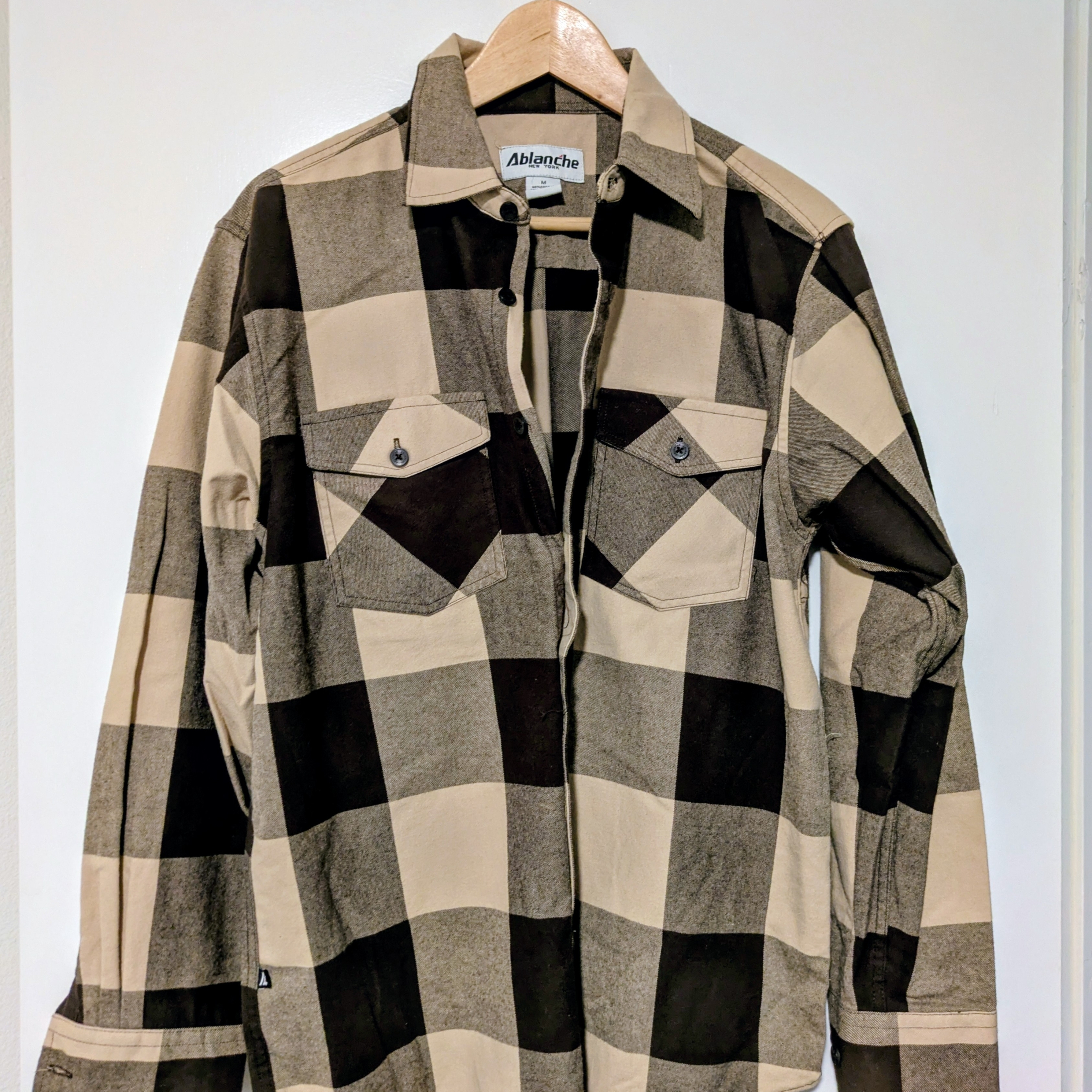 Avalanche Black And Tan Plaid Shirt